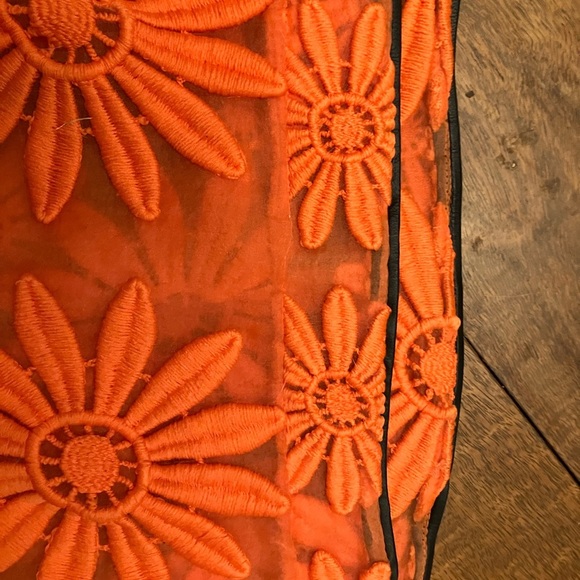 Marni Orange Dress with Floral Overlay - Picture 5 of 15
